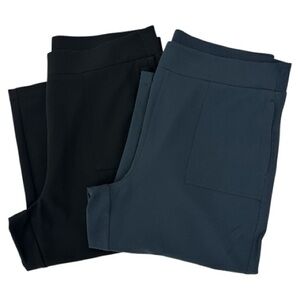 Bundle of 2🛍️ 32 Degrees | Stretch Black Capri Pants| Black & Blue | Size L NWOT